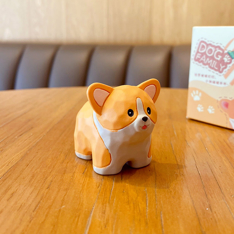 Cute Dog Wood Figure Good Gift Decoration