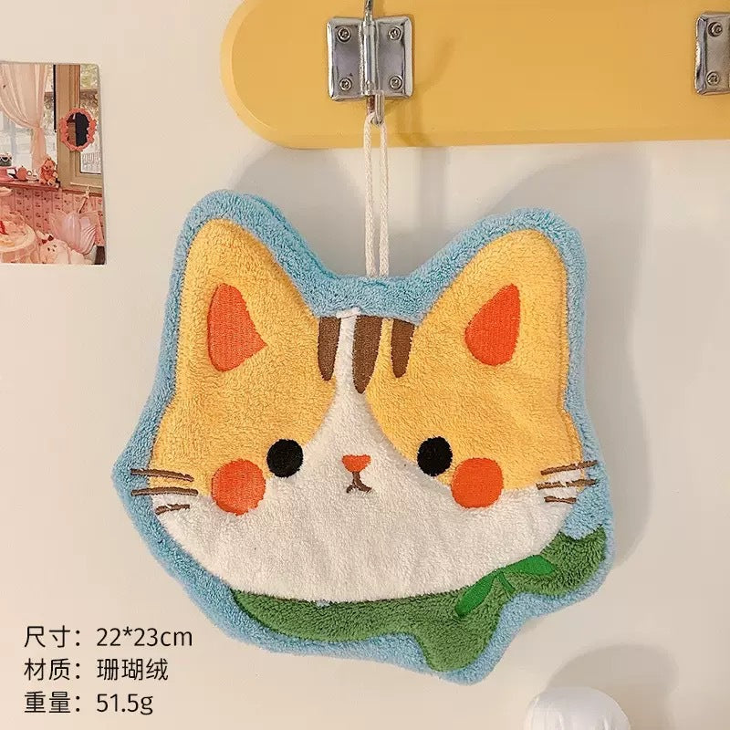 HAND  WIPE TOWEL CUTE CAT STYLE CAT LOVER