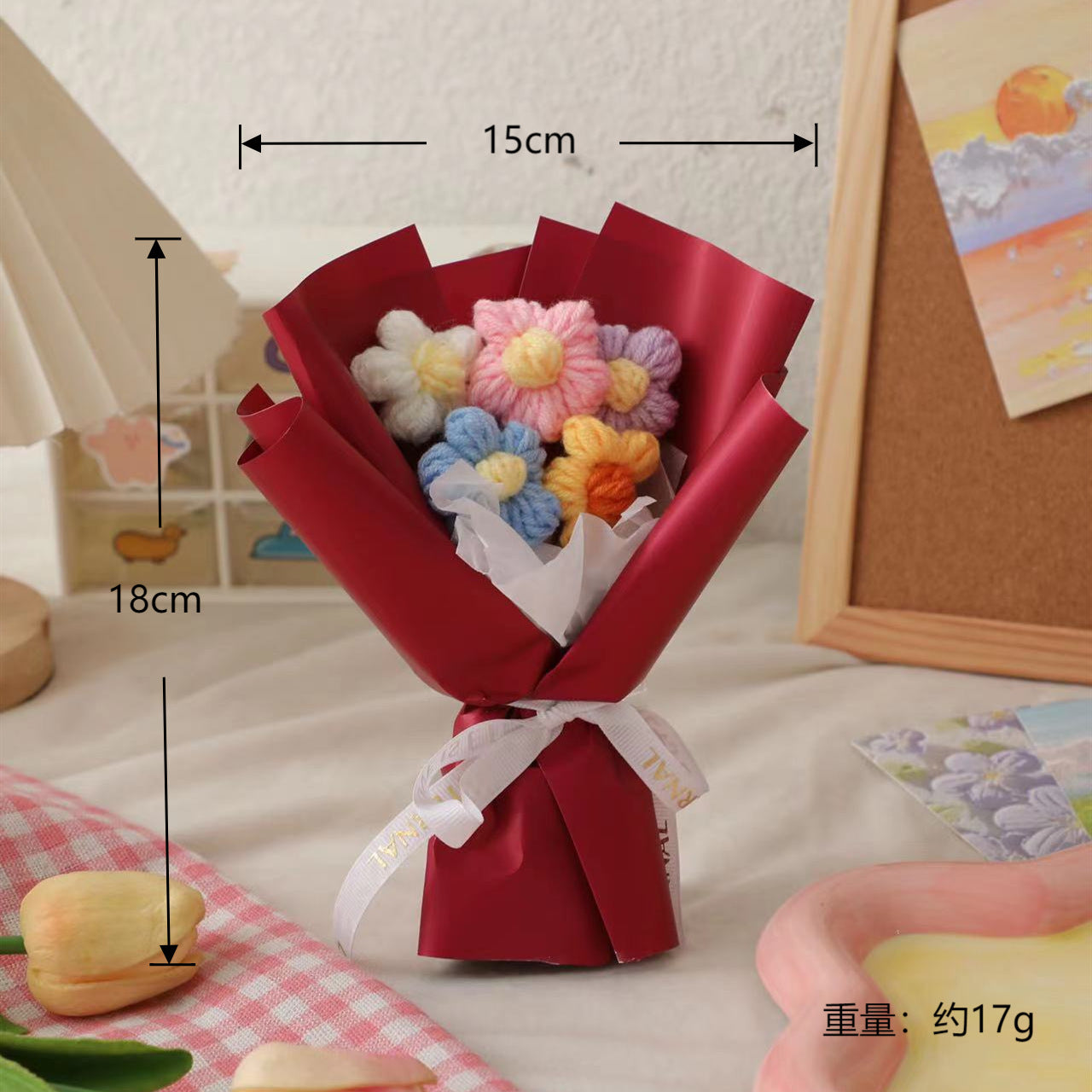 Hand Made Crochet Bouquet Cute Flower Gift