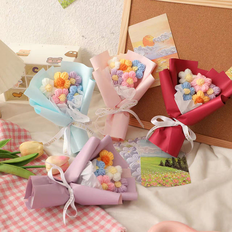 Hand Made Crochet Bouquet Cute Flower Gift