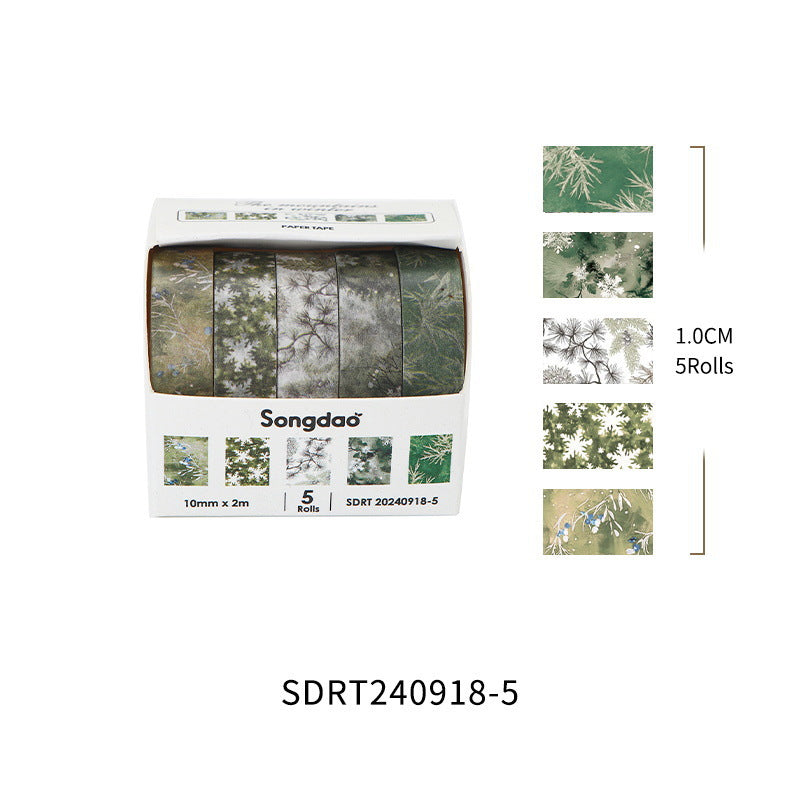 WASHI TAPE SET IN 5 ROLLS