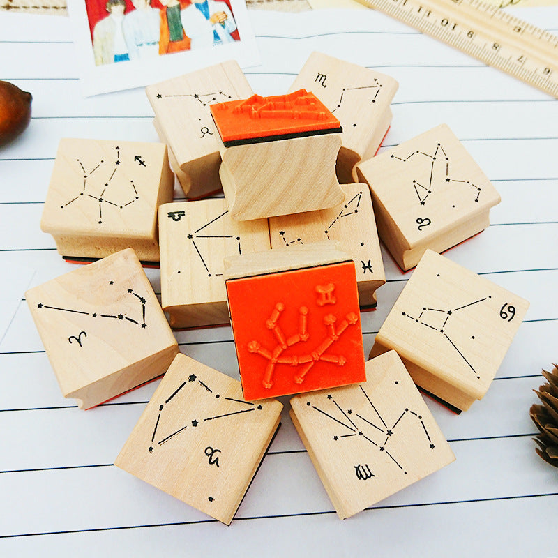 Constellation Stamp, Neat and Detailed, Crafting Decoration, Wooden Stamp