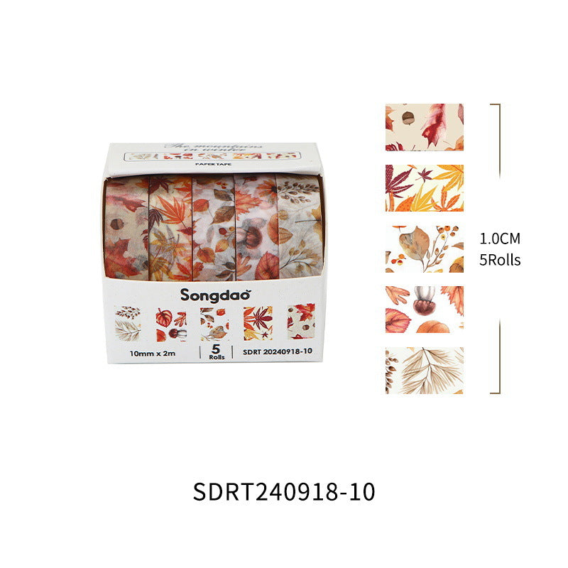 WASHI TAPE SET IN 5 ROLLS