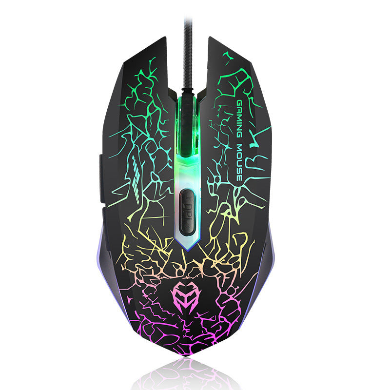 V3 Gaming Mouse Ergonomic Wired Computer Mouse with 7 Colours LED Backlight, 4 DPI Settings Up to 3600 DPI