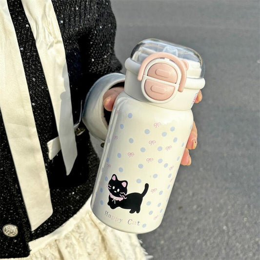 Black Cat Style Cute Gift Thermos