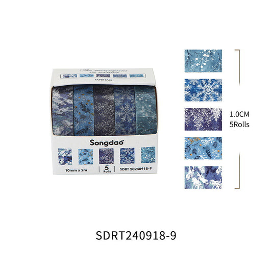 WASHI TAPE SET IN 5 ROLLS